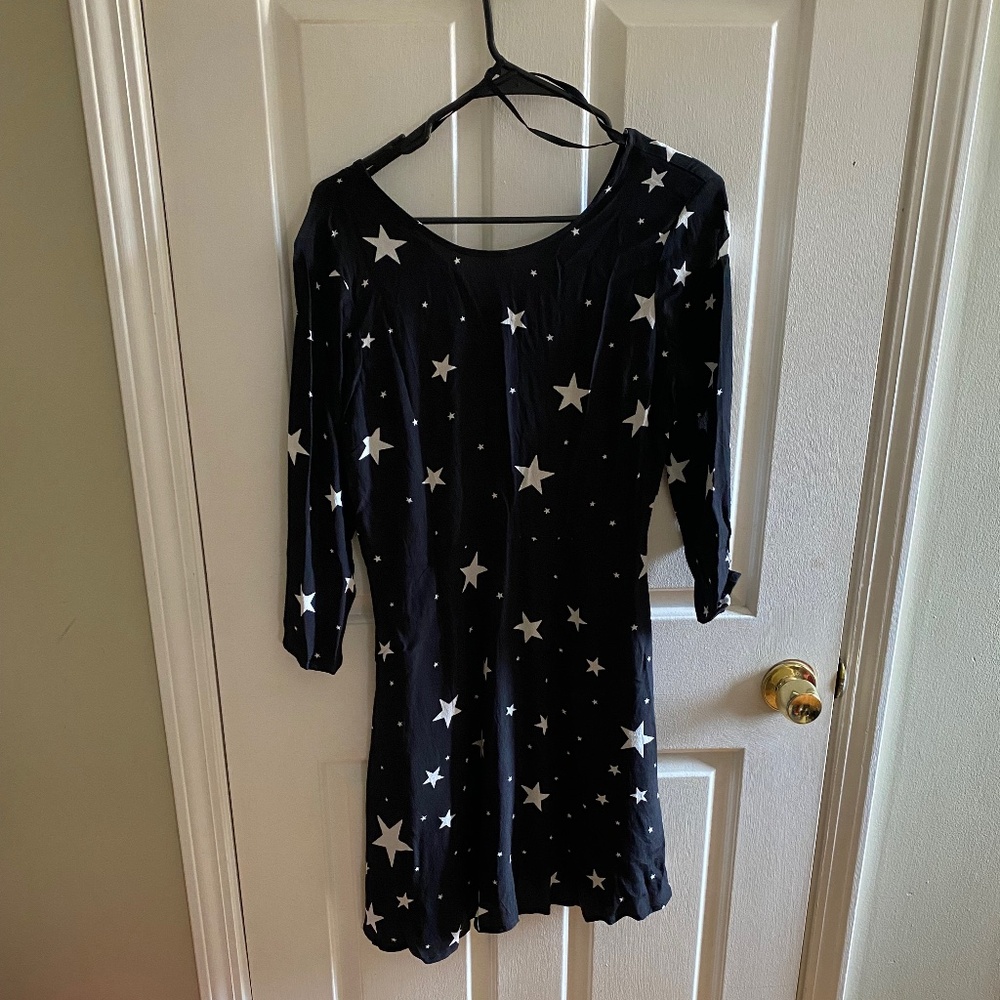 BNWT black Gap dress with stars